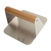 Burger Smasher 304 Stainless Steel Square Handheld Burger Press Wooden