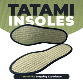 Japanese Rush Grass Tatami Insoles Sweat-Absorbing Breathable Suitable for Any Shoes (9.84 Inches)