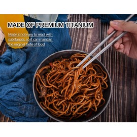 Boundless Voyage Outdoor 230mm Titanium Chopsticks Ultralight Flatware Chopsticks Portable Camping Portable Lightweight Camping [Ti1578B]