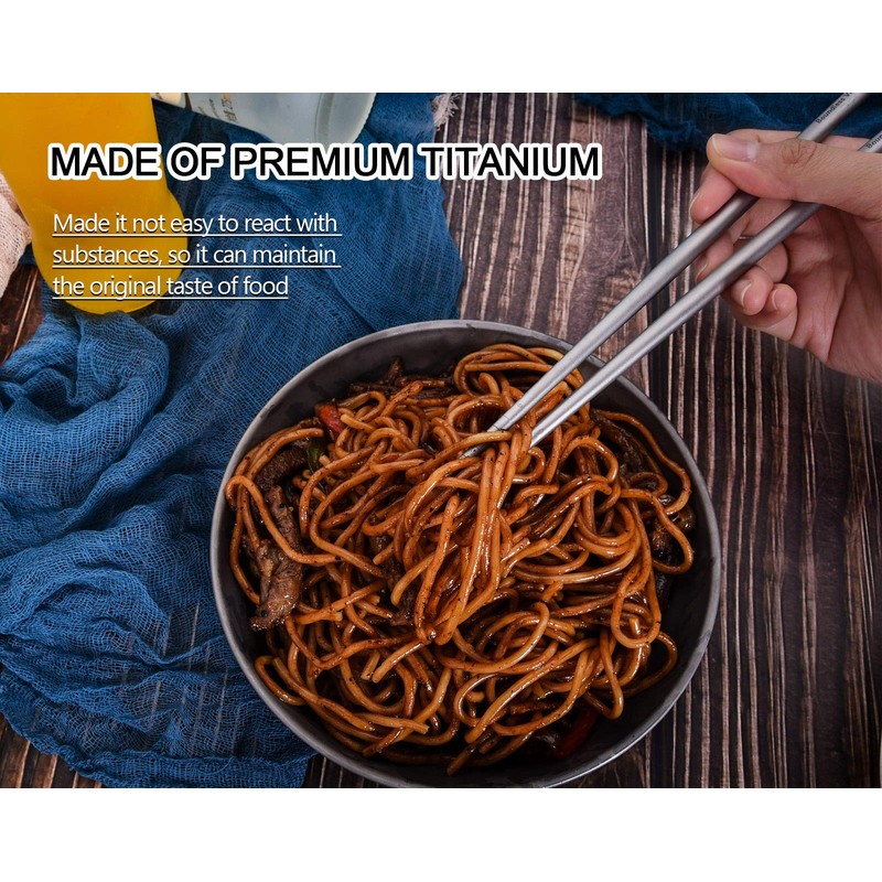 Boundless Voyage Outdoor 230mm Titanium Chopsticks Ultralight Flatware Chopsticks Portable