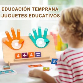 XIAOYANGKEJI Juguetes de Conteo Dedos, Juguetes Montessori para Niños, Juego de Habilidades Motoras Finas de Aprendizaje Preescolar, Regalos para Niño