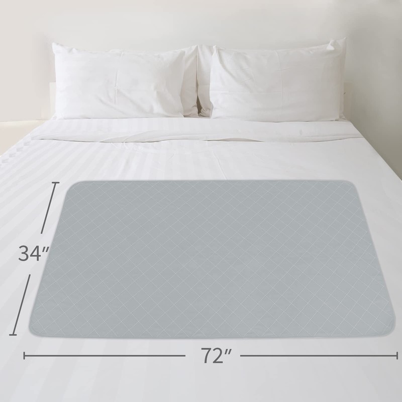 Bed Pads Washable Waterproof 2 Pack for Incontinence, Large 34