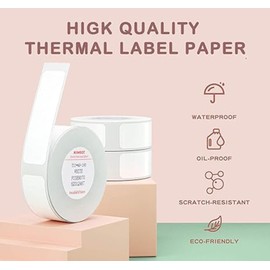 Label Making Paper Tape12mm*40mm Bluetooth Thermal Label Paper Compatible with NIIMBOT D11 D110 D101 White Tape 160 Tags/Roll Tag Storage Bag