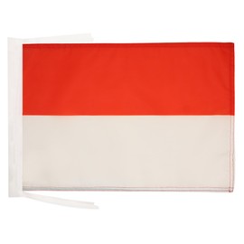 Monaco Flag 18'' x 12'' cords - Monégasque - Monacans SMALL flags 30 x 45cm - Banner 18x12 in - AZ FLAG