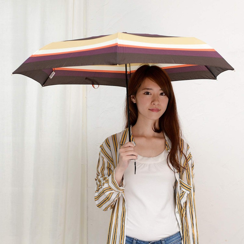 Nifty Colors (nihutexikara-zu) Folding Umbrella with Multi Border Flat 6