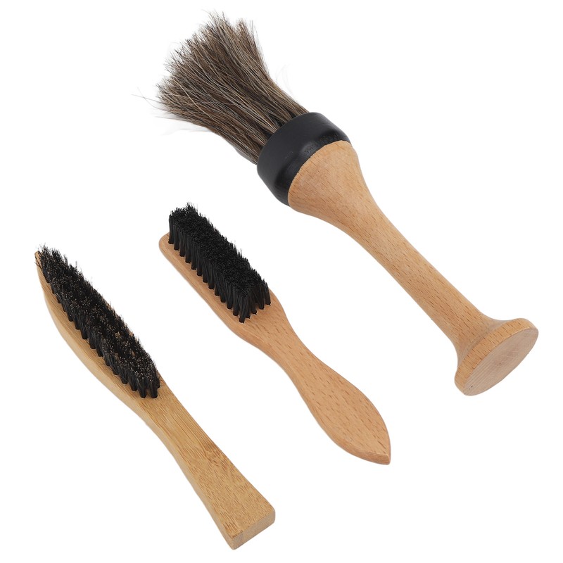 3pcs Barber Brush Set Professional Soft Bristles Portable Barber Neck