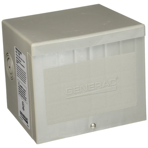 Generac 6338 50-Amp 125/250-Volt Raintight Power Inlet Box - Secure Outdoor Generator Connection