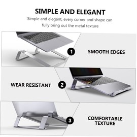 Operitacx Aluminium Laptop mit Beschichtung Höhenverstellbar für Laptops Ergonomisches Design für Belüftung Wärmeableitung
