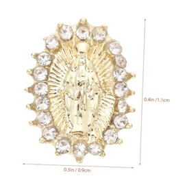 Outanaya 30pcs Nail Diamond Jewelry Nail Charms Nail 3D Charms Nails Supply Nail Gems and Charms Virgin Mary Charms for Nails 3D Nail Art Charms Nails Accessories Golden Alloy