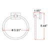 Design House Millbridge Towel Ring, Concealed Screws, Standard Wall Mount,