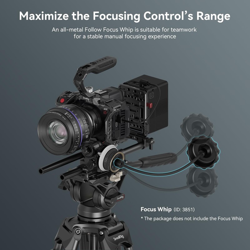 SmallRig Mini Follow Focus with A/B Stops & 15mm Rod