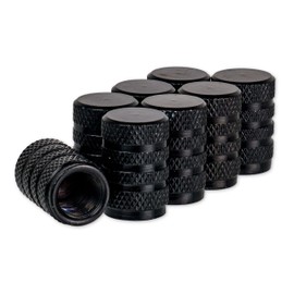 8 Pcs Black Aluminum Valve Caps for Car Schrader Valves Valve Caps with Gasket Tyre Valve Caps for Bicycle Motorcycle Car Scooter Air Valve Caps Dust Cover Caps