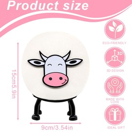 IKOPFLN 3 Stück Toilettenpapierhalter mit Kühe, lustiger Toilettenpapierhalter, freistehend, Badezimmer-Set, Toilettenpapierhalter, lustige Seidenpapierrollen-Aufbewahrung（Kühe）