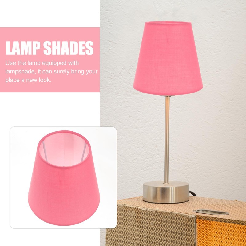 HEMOTON Lamp Shades Ceiling Table Lamp Shade Pink Cloth Ceiling