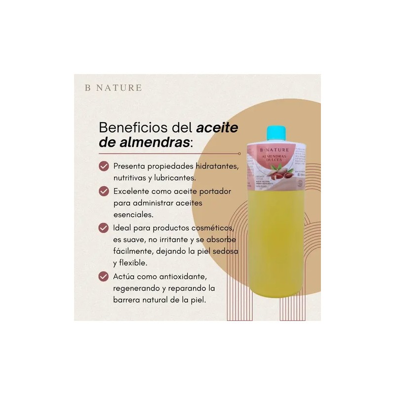 Aceite Almendras Dulces 1000 Ml 100 Natural Cuerpo Cabello