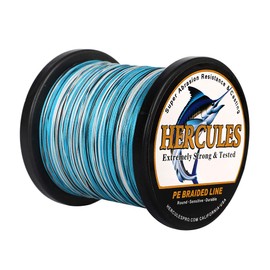 HERCULES Super Strong 1000M 1094 Yards Braided Fishing Line 70 LB Test for Saltwater Freshwater PE Braid Fish Lines 4 Strands - Blue Camo, 70LB (31.8KG), 0.44MM