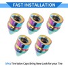 VekAuto Pack of 5 Tyre Valve Caps, 22 x 12
