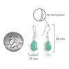 AeraVida Delicate Teardrop Simulated Turquoise .925 Sterling Silver Dangle Earrings