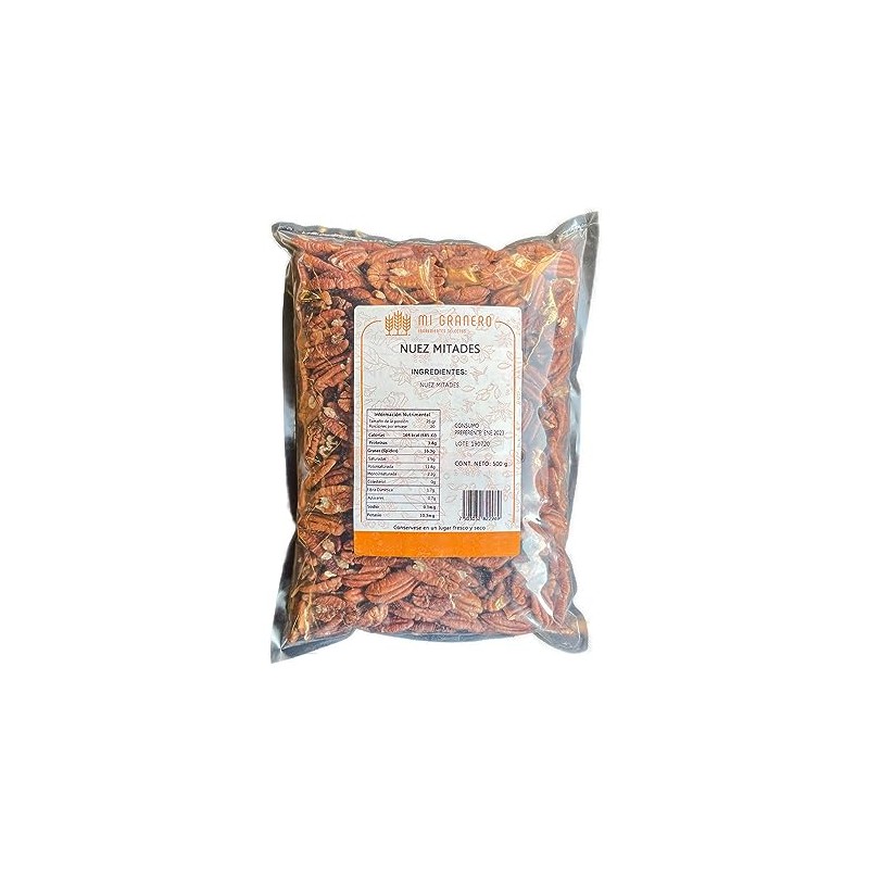 Nuez Pecana Mitades 1Kg Pelada Premium Saludable