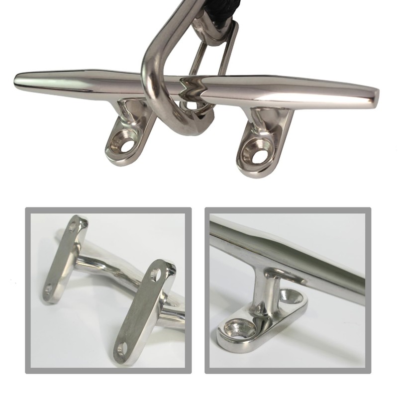 VEITHI 6 inch 316 Stainless Steel Boat Cleat, Boat Cleats