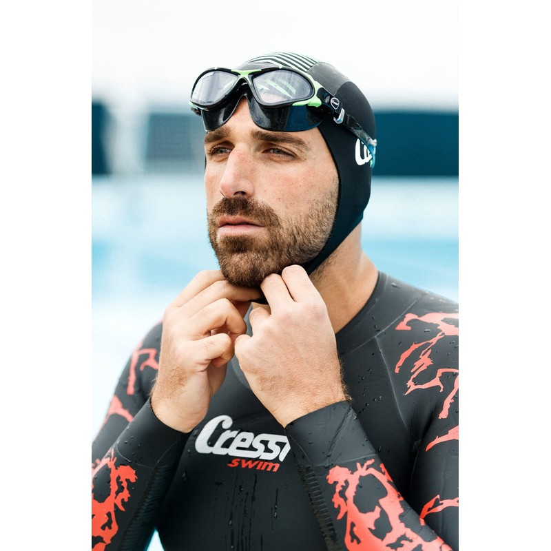 CRESSI Planet Goggles Black/Frame Lime Black - Premium Anti Fog