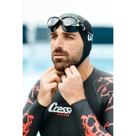 CRESSI Planet Goggles Black/Frame Lime Black - Premium Anti Fog Adult Swim Goggles Mask 100% Anti UV Black/Frame Lime Black, One Size