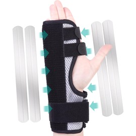 ENLUNTRA Trigger Finger Splint,Hand Brace with Finger Support,Right or Left Adjustable Hand Brace - Straightening for Trigger Finger, Injury, Fracture(BLACK)