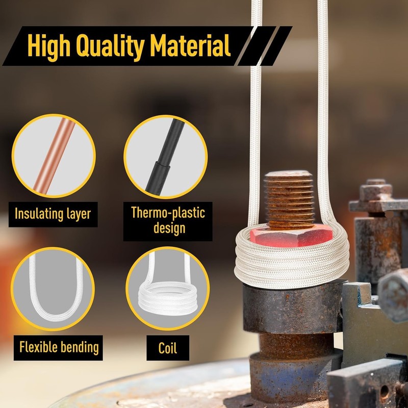 Induction Heater Coil Kit,2PCS White (20mm fixed coil + DIY