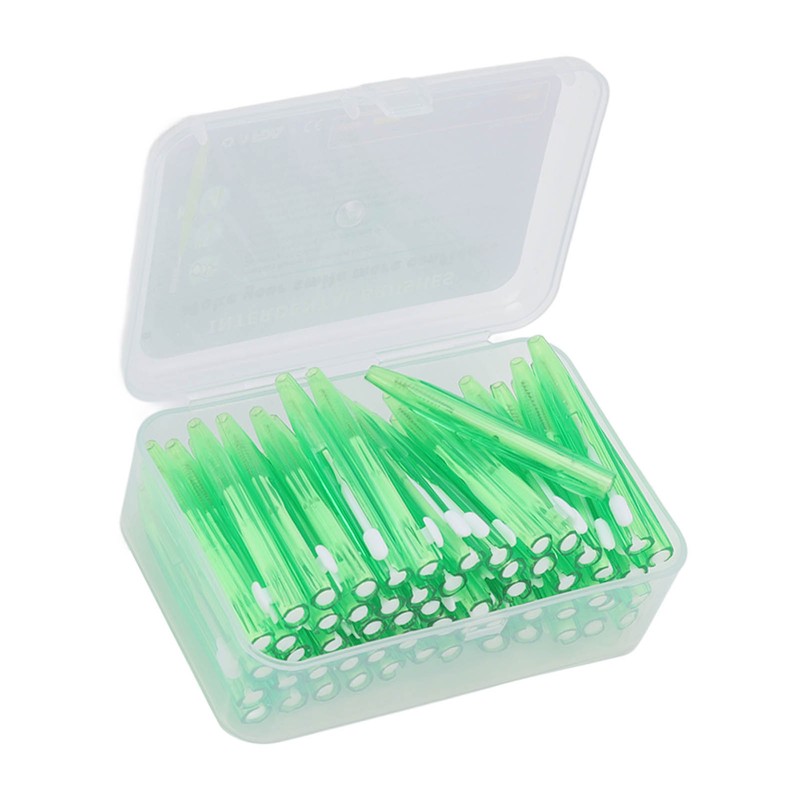 60Pcs Interdental Brush Practical Slim Braces Cleaner with PP Handle