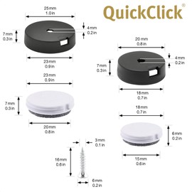 Wagner QuickClick 'Dining Set Duo/1 Table, 6 Chairs/28 + 28 x"Ultra-Soft Inserts – X Base Diameter 20 mm 15790001