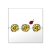 CafePress Flower Ladybug Square Sticker 3 X 3 Square Bumper