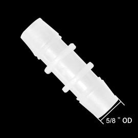 ANPTGHT Plastic Hose Barb Fitting 5/8" x 5/8" Pipe Connectors Joint Splicer Mender Adapter Union for Aquarium Household Adapters Fuel Gas Liquid Air (Pack of 10)