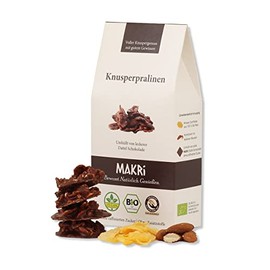 MAKRi® BIO Knusperpralinen - Schoko Krossies ohne raffinierten Zucker, Mit Dattel Schokolade, Vegan & Fair gehandelt (3 Stk.)