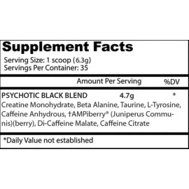 Pre Entreno Insane Labz Psychotic Black 35 Serv Sabores Sabor Uva                                                                                     