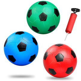 Dilabnda Mini Colorful Soccer Balls for Kids Toddlers, 16cm Indoor Soft Rubber Bouncy Balls (3PCS Set of 3)