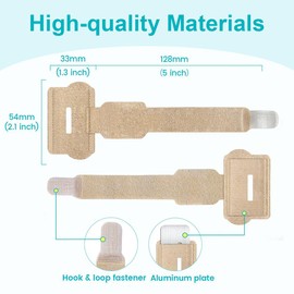 GGUFAY Hammerzehen Korrektoren, Hallux Valgus Korrektur, Hammerzehen Zehenbandage, Zehenschiene für korrigieren Gekrümmte Zehen, Zeh Gebrochen, Damen & Herren, 2 Stück (Hautfarbe)