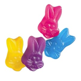 YANKEETRADERS Fruit-Flavored Rabbit Jubes Candy, Assorted Colors, 1 Pound Bag