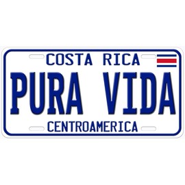 Generic Costa Rica Pura Vida Flat Novelty Car Auto License Plate, WORLDAA011