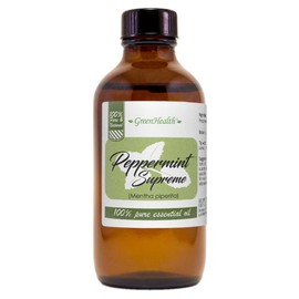 Peppermint Essential Oil (Mentha piperita) – 4 fl oz – Amber Glass Bottle with Cap – 100% Pure & Natural – Premium Therapeutic Grade – GreenHealth