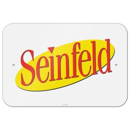 Seinfeld Logo Home Business Office Sign - Metal - 6" x 9" (15.3cm x 22.9cm)