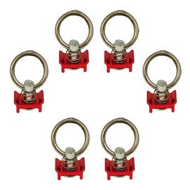 Pit Posse Single S Track Stud Ring Detachable Tie-Down Hook Ring For Truck/Utility/Enclosed Trailers, Rv, Suv – Quick Disconnect – Rust-Free Aluminum – 4000 Lbs. Straight Pull Strength