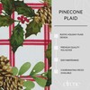 Elrene Home Fashions Pinecone Plaid Red/Green Holiday/Christmas Fabric Wrinkle Resistant