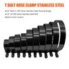 BOTTEN 4 Pack 2" Stainless Steel T-Bolt Hose Clamps -