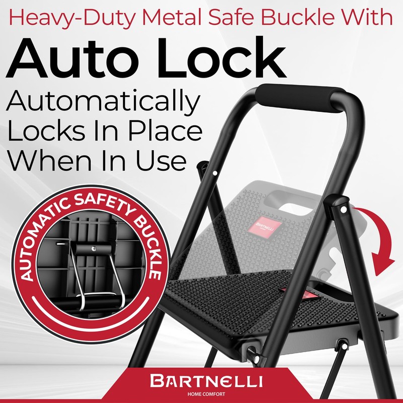 Bartnelli Pro Luxury Step Ladder | European Made 3 Step