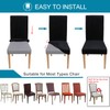 Smiry Velvet Stretch Dining Room Chair Covers Set of 2,