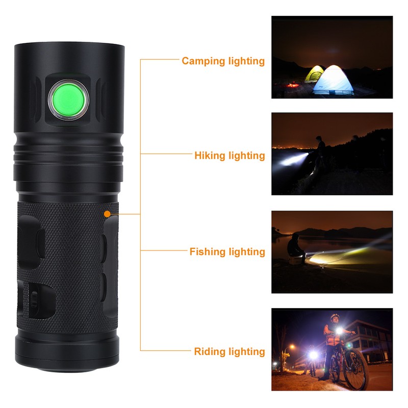 Ultra Light Portable Waterproof Rechargeable LED Flashlight Mini Torch with