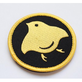 Patch Houndstooth Crest Cute Little Bird Family Crest Velcro Removable Military Airsoft Embroidery Patch