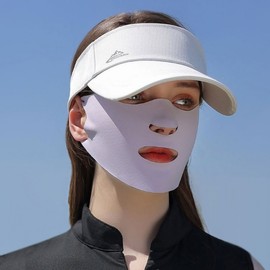Golf UV Protection Face Cover Face Cool Mask White 3ea