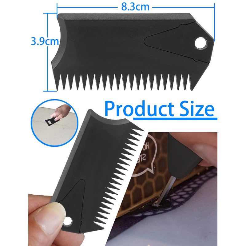 4 Pack Wax Comb with Fin Key, SUP Surf Board
