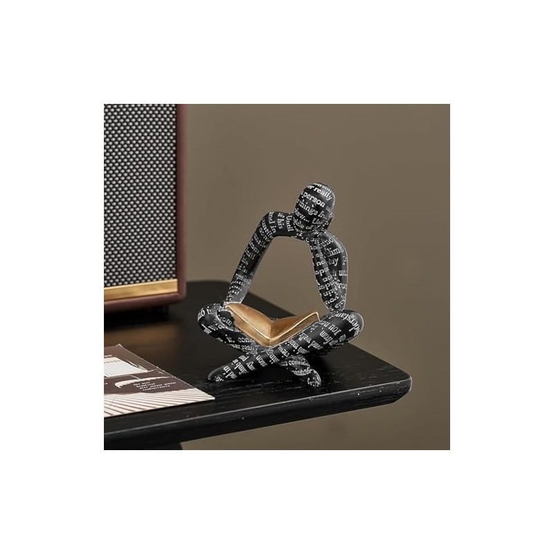 Home Decor Pulp Reading Thinker Statue Aesthetic Sculpture Room Decor